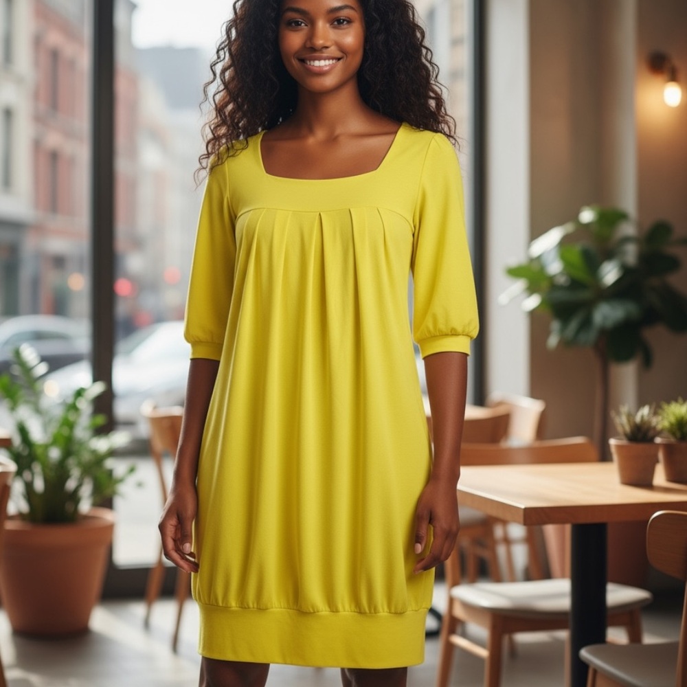 90’s C. Graffiti Bright Yellow Dress